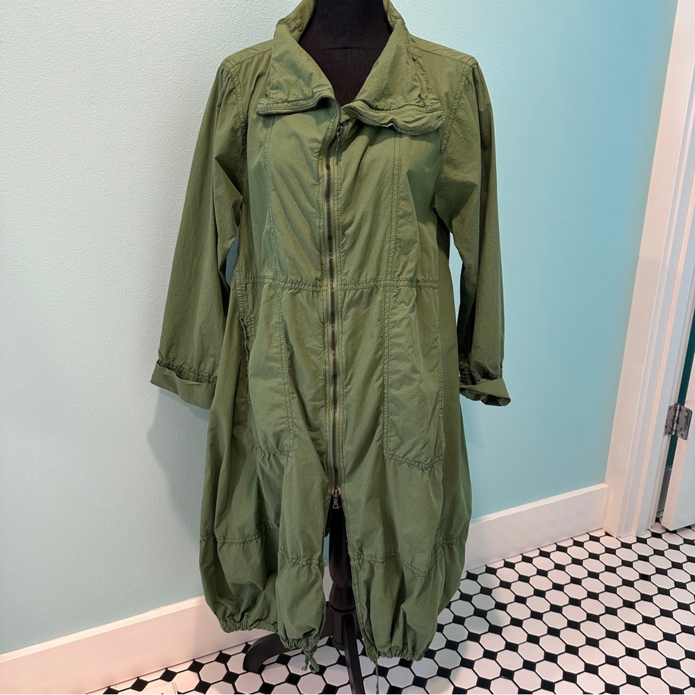 OSKA balloon hem cotton zip front coat 6/8